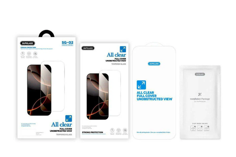 Защитное стекло SupGlass SG-02 для iPhone All Clear