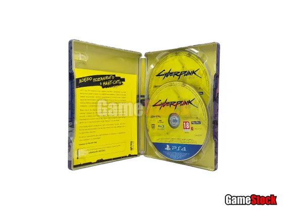 PS4 Cyberpunk 2077 Steelbook Edition + ComicBook (Б/У, Полностью на русском языке, CUSA-16579)