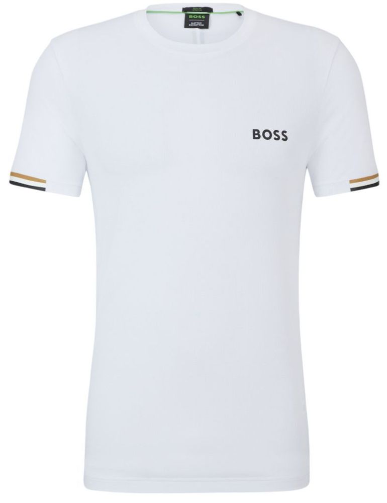 Мужская теннисная футболка BOSS x Matteo Berrettini Waffle-Fabric - белый