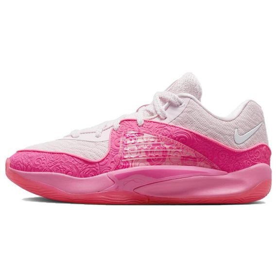 NIKE KD 16 Баскетбольные кроссовки Низкие Топ Розовые-белые Унисекс