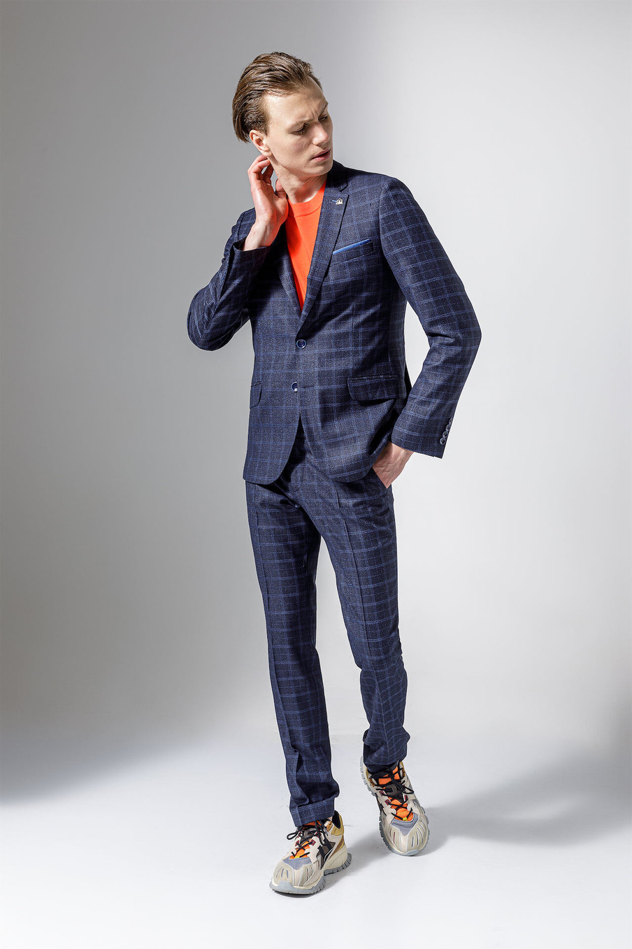 Костюм SLIM FIT из ткани в клетку