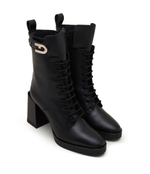 Кожаные ботильоны на каблуке legacy army t.90 Furla - черный(YH24FLG BX2394)