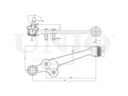 Рычаг подвески поперечный передний нижний правый UNIO SSP-40128