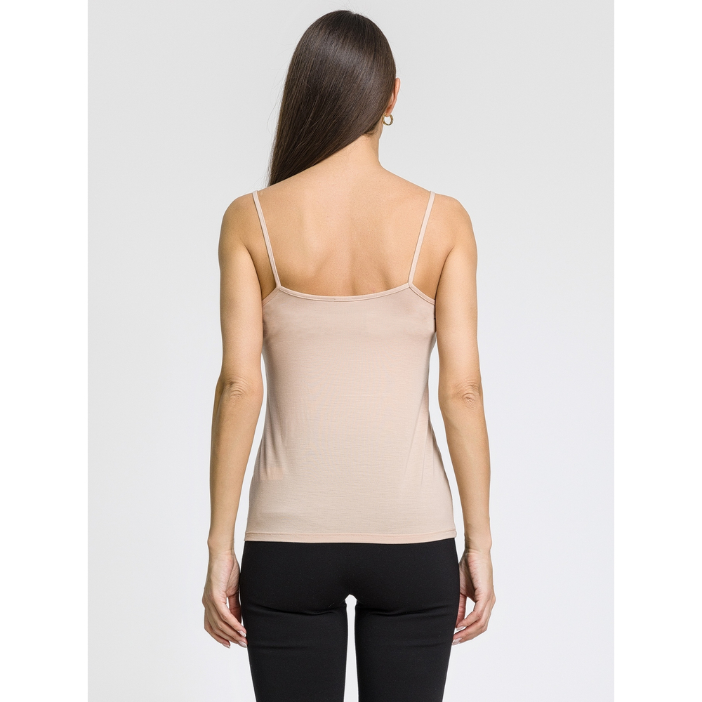 Женская майка с узкими бретелями бежевая OROBLU Perfect Line VOBT01591