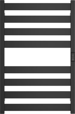 Полотенцесушитель электрический EWRIKA Пенелопа G 80x55 см, подключение справа, слева, матовый черный, лесенка, из стали