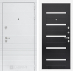 Дверь входная Лабиринт Трендо 01 - Венге, стекло белое металлическая