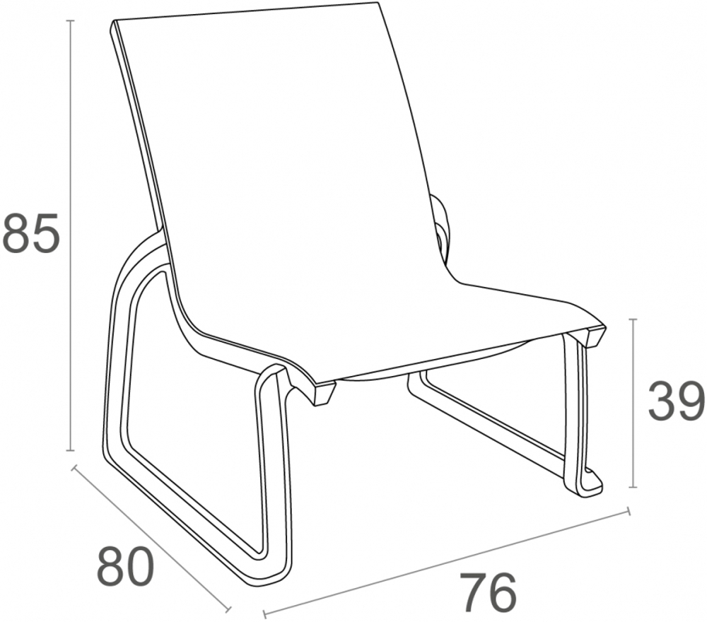 Стул пластиковый Siesta Contract Pacific Lounge, белый