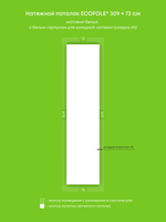 Матовый натяжной потолок 2.2 м2