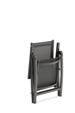 Lyon-Andy 280A+8R, комплект обеденной мебели антрацит/серый, алюминий/спеченный камень/тик