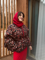 Капюшон вязаный КРАСНЫЙ