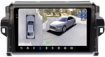 Магнитола для Toyota Fortuner 2015-2022 - FarCar BX3055M-360 монитор 9.5" 2K QLED на Android 13, 6Гб+128Гб, CarPlay, 4G SIM-слот, 4 камеры в комплекте