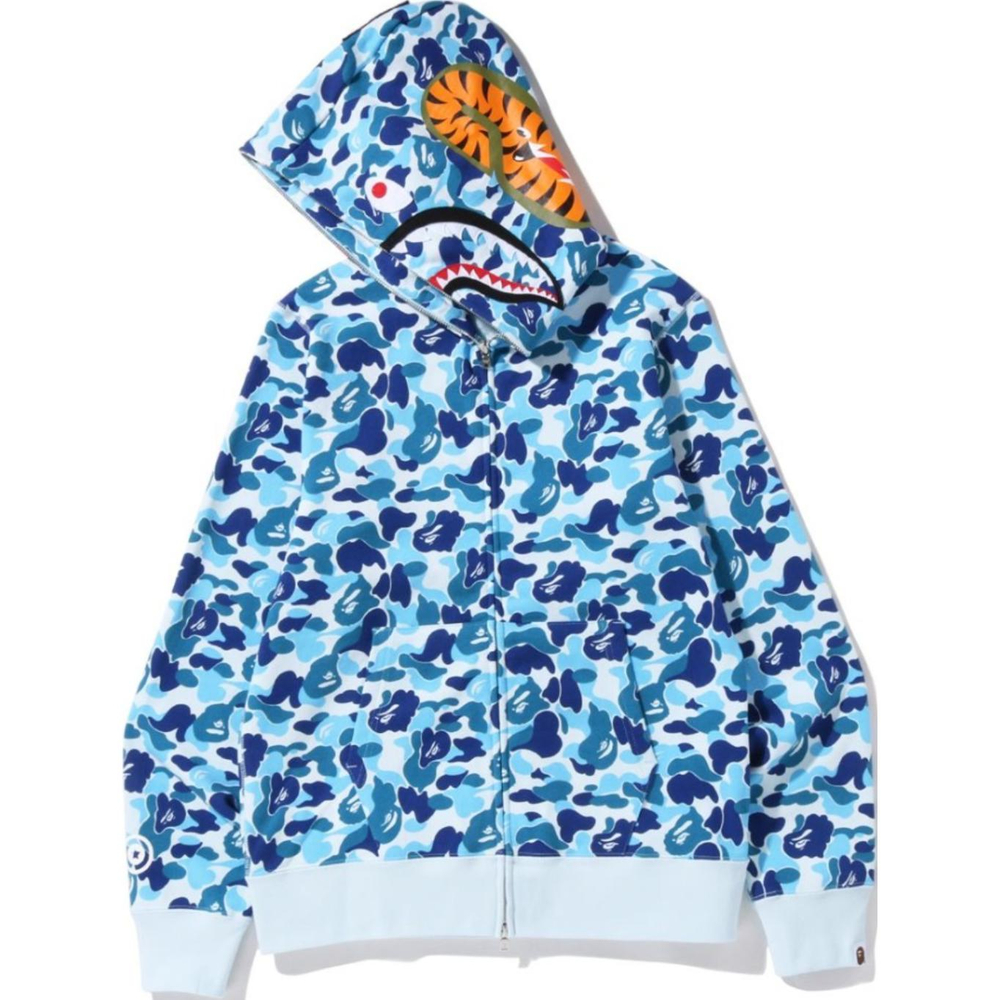 A Bathing Ape Abc Camo Shark Full Zip Худи синий