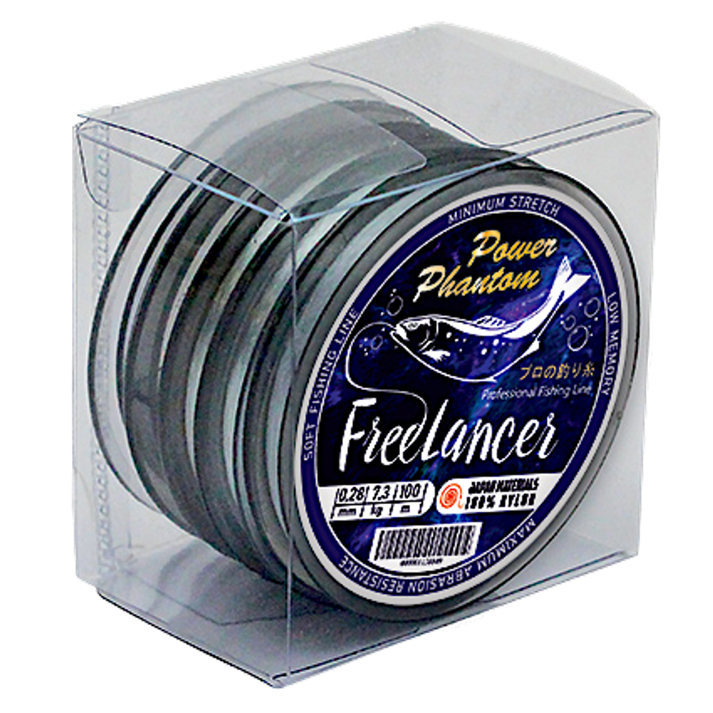 Леска Power Phantom Freelancer 100м 0.33мм 9.2кг Clear 1шт