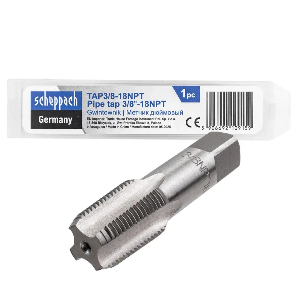 Метчик 3/8-18NPT (дюйм.) Scheppach Sch-TAP3/8-18NPT