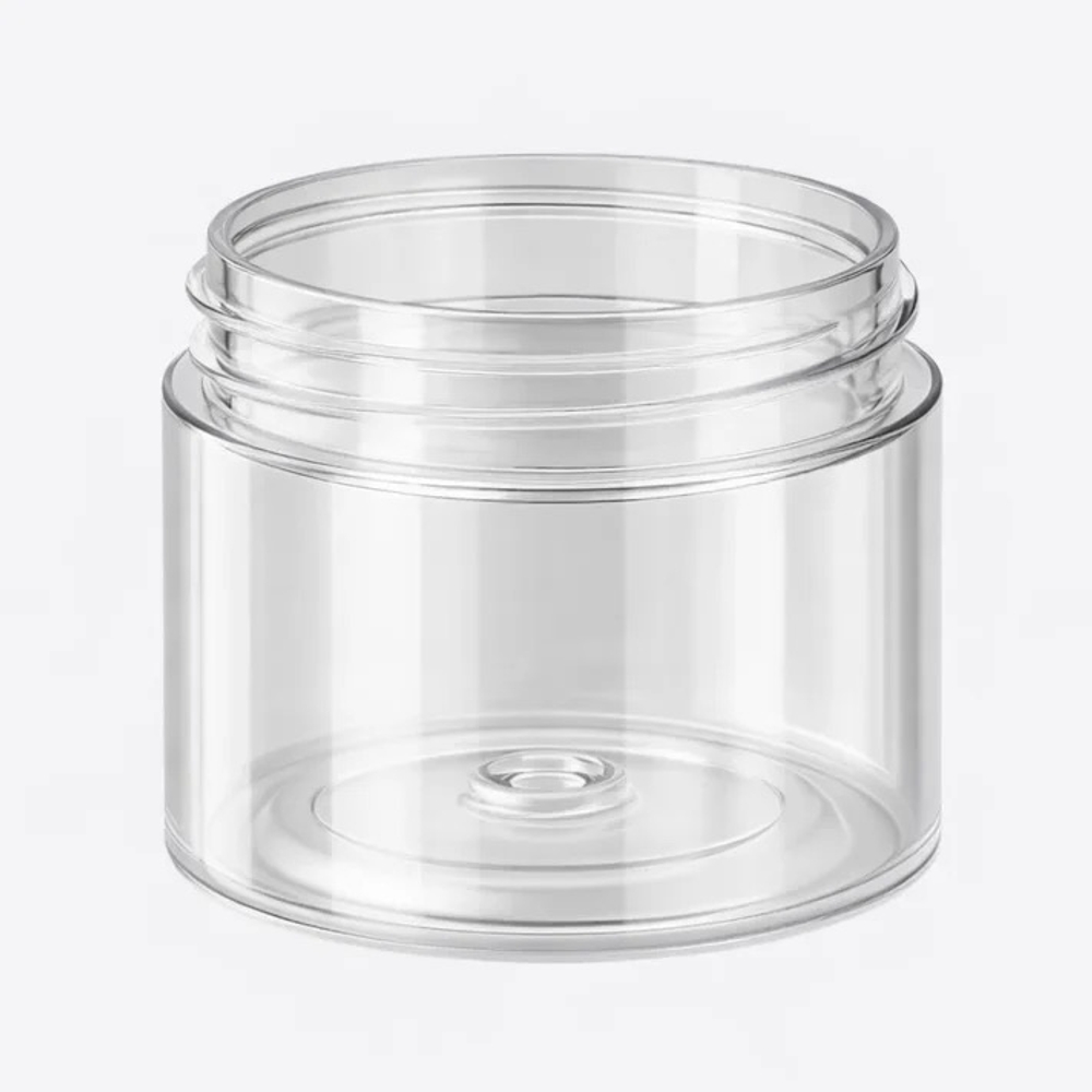 Комплект: Банка ПЭТ 50 мл (48) прозрачная с белой крышкой