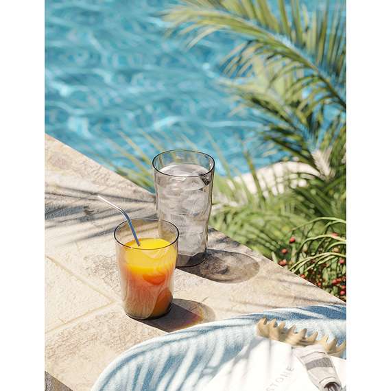 Набор стаканов hollow, 550 мл, серо-коричневый, 4 шт.