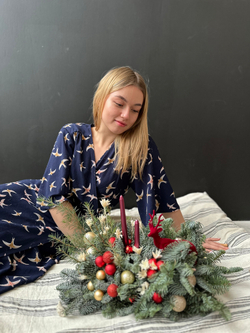 Новогодняя композиция на стол «Полярная ночь»