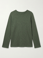 Классический лонгслив из хлопка-слаб