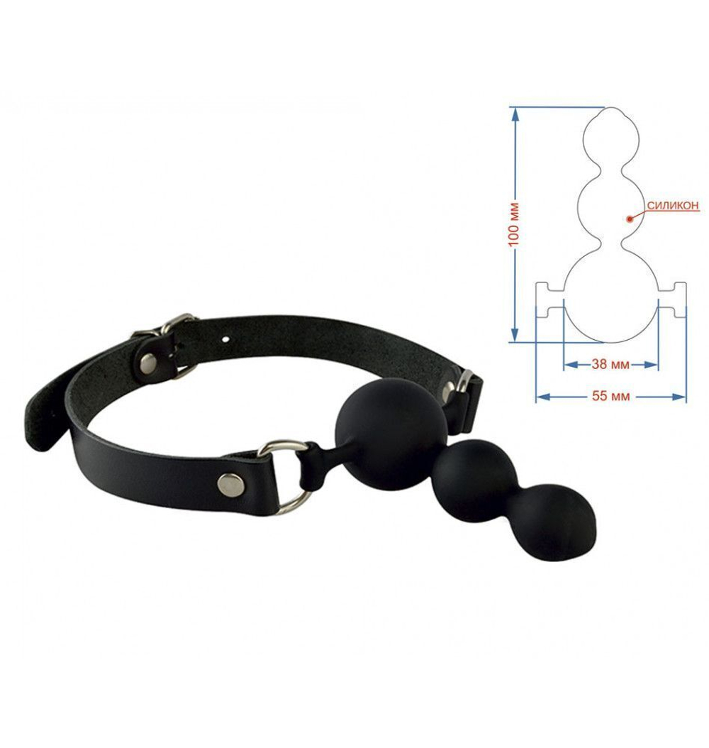 Черный кляп-пробка на регулируемых ремешках (Цвет: черный)