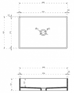 Раковина-чаша Abber Kristall 60 AT2803Onyx Черная