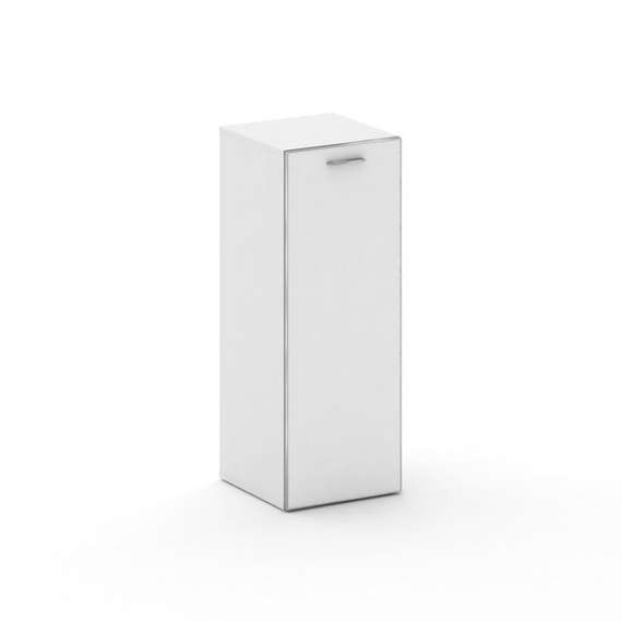 Fresco Шкаф узкий средний левый FR.SU-204 (L) white Белый Бриллиант UM/Лакобель Белый/Хром 450*460*1