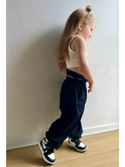 Брюки спортивные с двойной талией