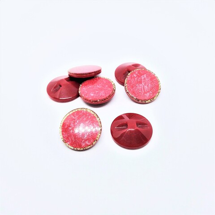 Пуговицы №675, полуножка, 21мм, цв.красный (CB 3311)