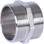 Ниппель STOUT SFT 0004 - 2"1/2 (для стальных труб, латунь никелированная)