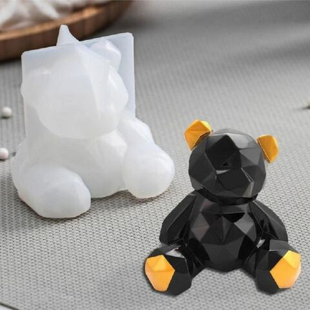 Силиконовый молд 3D "Геометрический мишка"