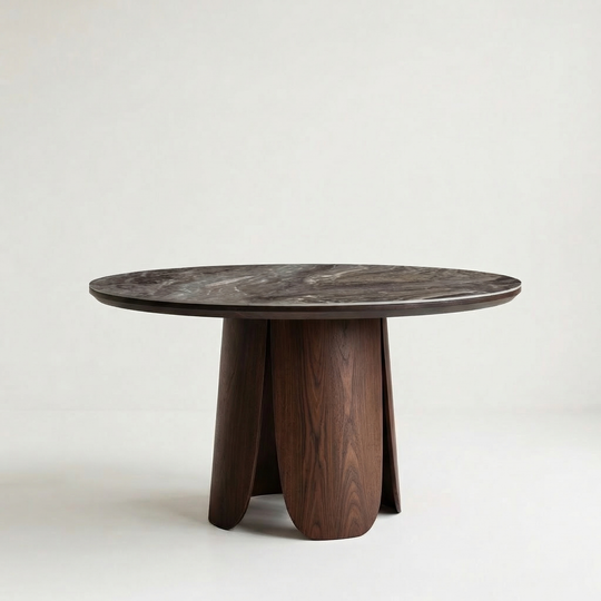 Дизайнерский стол BLOSSOM CERAMIC walnut