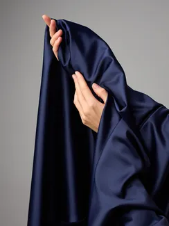 Атлас-стрейч бельевой, Китай, темно-синий 061