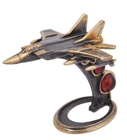 AM-4086 Фигурка «Самолет Истребитель МиГ-31» (латунь, янтарь)