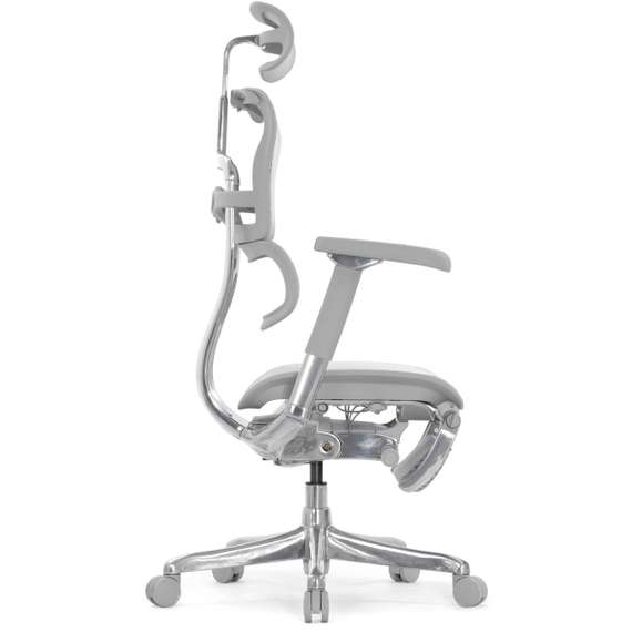 Кресло FALTO Ergohuman Luxury 2 с подножкой ( серый каркас /сетка светлаяT-168-B2 Natural)