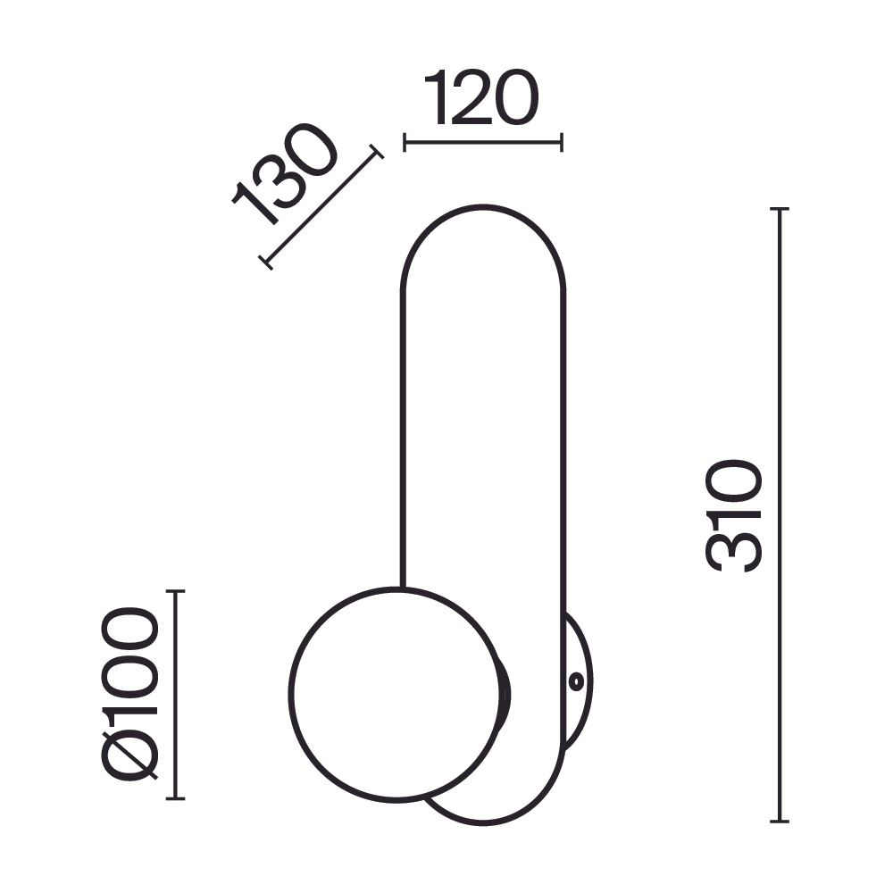 Настенный светильник (бра) Maytoni MOD419WL-01G