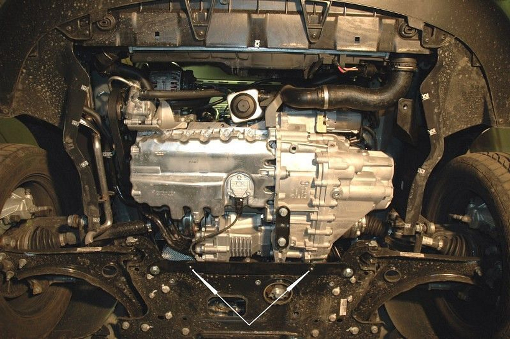 Защита картера и КПП Sheriff для Volkswagen Caddy III 2004-2015 арт.26.1885