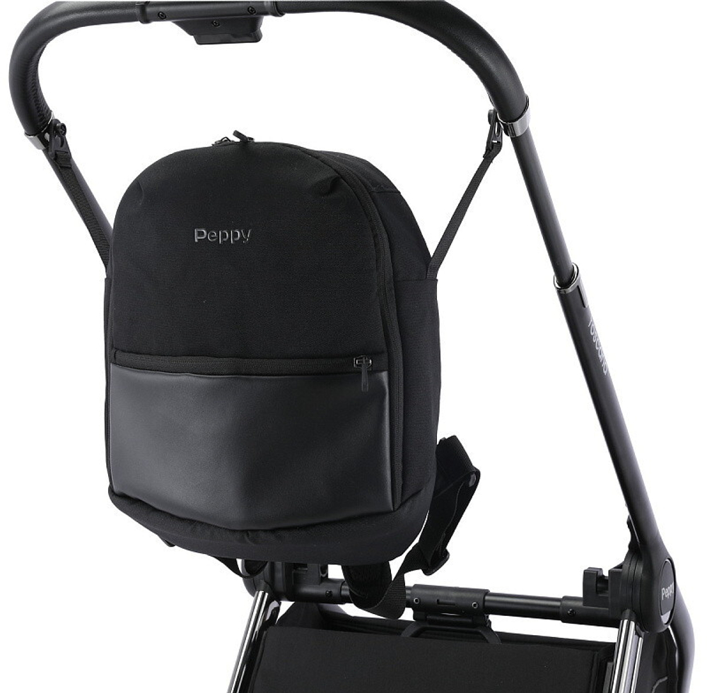 Детская коляска Peppy Toscana 3 в 1 с автокреслом Verona Beige Black черный