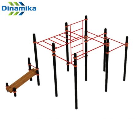 Рукоход классический семь турников круглый профиль D76