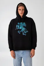 Худи Helgi Ingvarr ЗМЕЙ-ОГНЕННЫЙ ВОЛК Черный