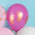 Шар (12''/30 см) Новорожденный (сердца и облака), Ассорти, кристалл, 5 ст, 25 шт.