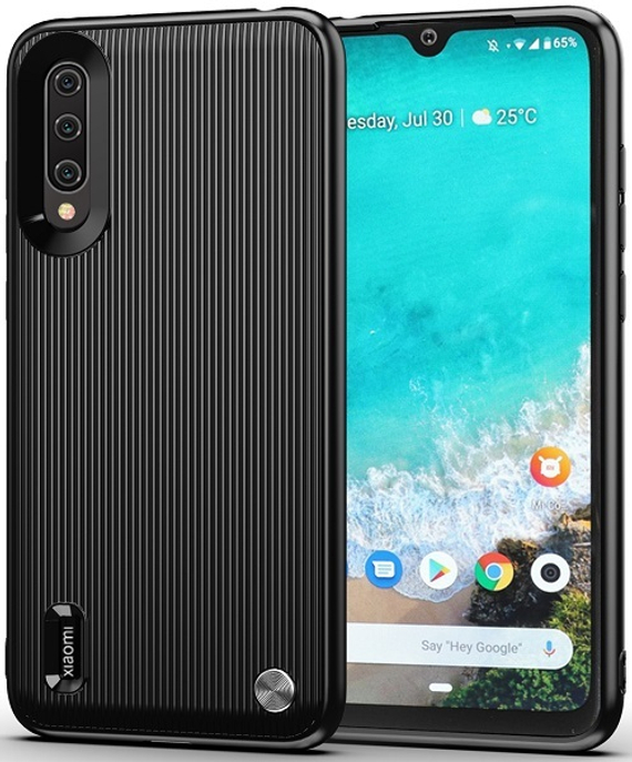 Чехол для Xiaomi Mi A3 (CC9E) цвет Black (черный), серия Bevel от Caseport