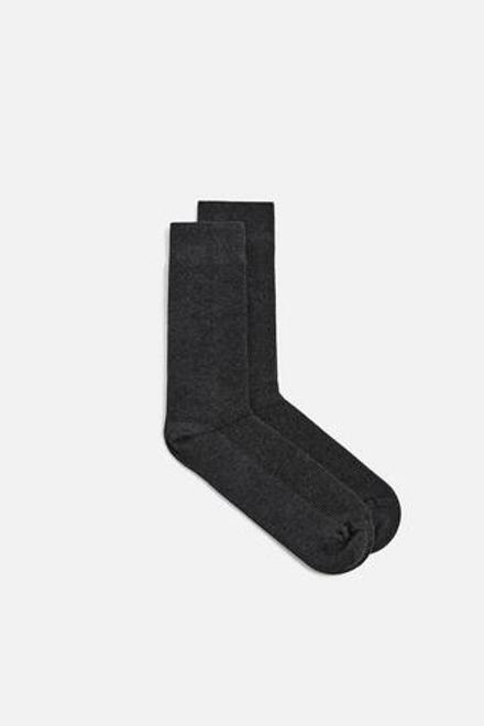 ZARA НОСКИ В РУБЧИК, СЕРЫЙ
