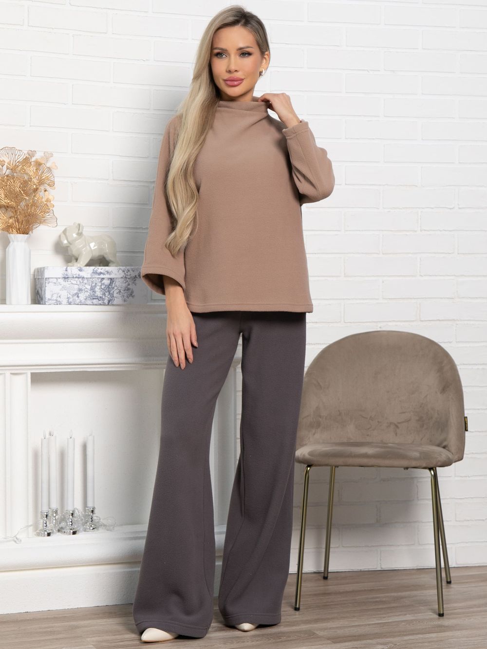 Костюм флисовый Дыхание зимы (бежевый) К15173-10М LT Collection