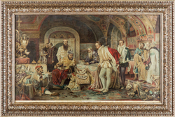 Хромолитография «Иоанн Грозный в своей сокровищнице» по оригиналу А. Д Литовченко. 1901 г.