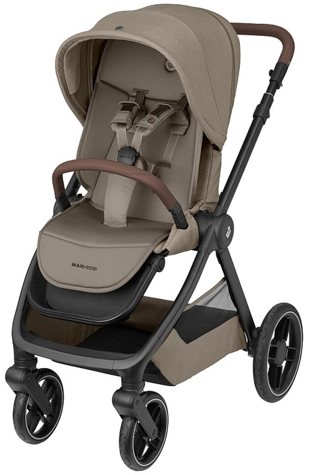 Коляска детская Maxi-Cosi Oxford Plus 3 в 1 с автокреслом CabrioFix Essential graphite 1978470110 Twillic Truffle/Трюфель
