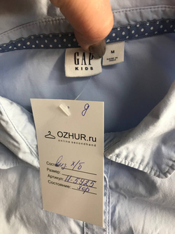 Рубашка Gap практичная, маркировка М, на 8/9 лет