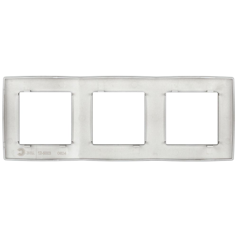 Рамка для розеток и выключателей ЭРА Серия 12 12-5003-16 на 3 поста, титан | ЭРА 12 Титан