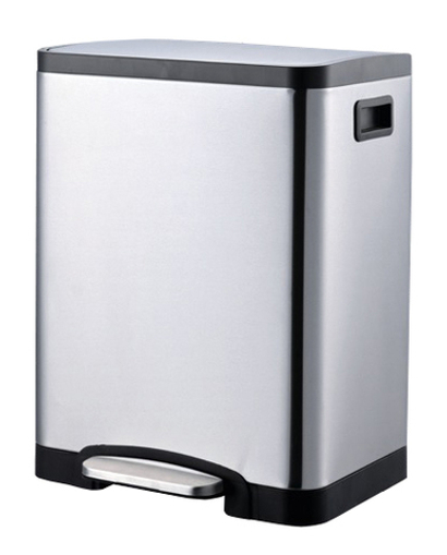 Контейнер для сортировки мусора с педалью 30 л. нерж. сталь NOFER 09112.S матовый
