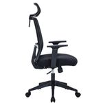 Кресло BRABIX PREMIUM "Agent ER-404", поясничная поддержка, регулируемый подголовник, ткань/сетка, черное, 532970