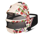 Коляска для новорожденных Cybex Priam IV Chrome Brown Spring Blossom Light