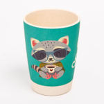 7063557 Набор бамбуковой посуды «Енотик», тарелка, миска, стакан, приборы, 5 предметов